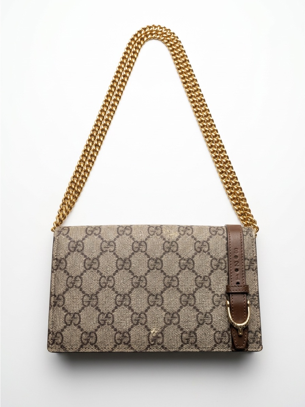 GUCCI GG SUPREME HORSEBIT MINI BAG/REPLACED STRAP- WITH AUTHENTICATION